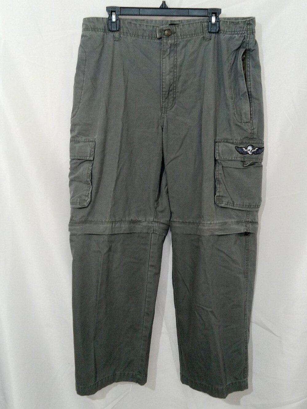 Harley-Davidson Baggy Cargo Convertible Pants Men's Size 36x30 Vintage Y2K